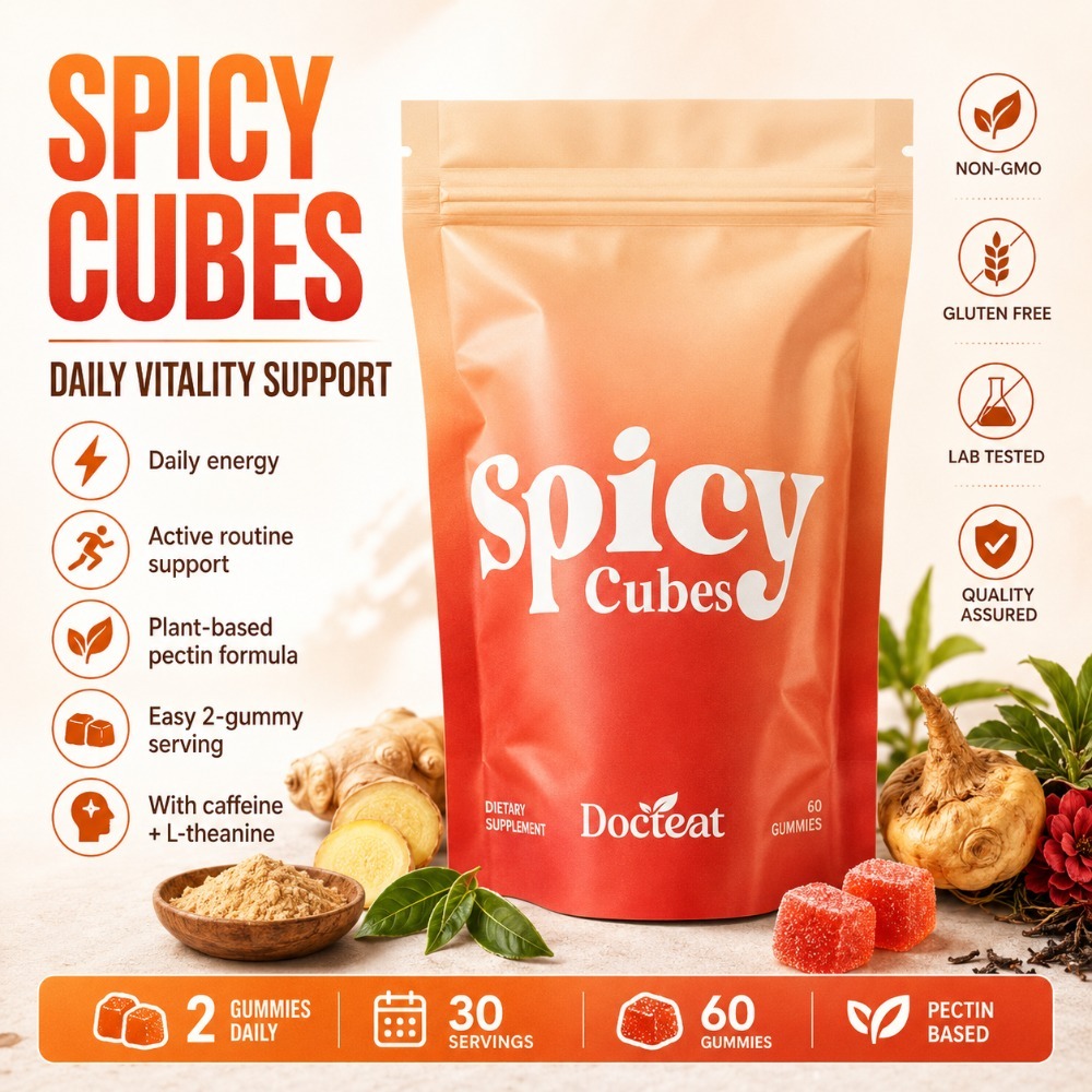 Wellness Herbal Tea Blends - ด็อกทีท สไปซี่ คิวบ์ส กัมมี่ส์ 60 เม็ด