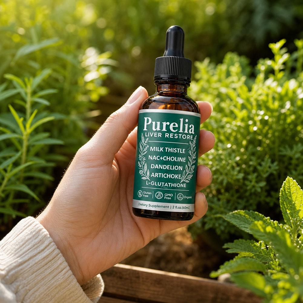 Herbal Wellness Formula - เพียวเรเลีย ลิควิดดรอปส์ บำรุงตับ 60 มล. สูตรสมุนไพรผสมมิลค์ธิสเทิล