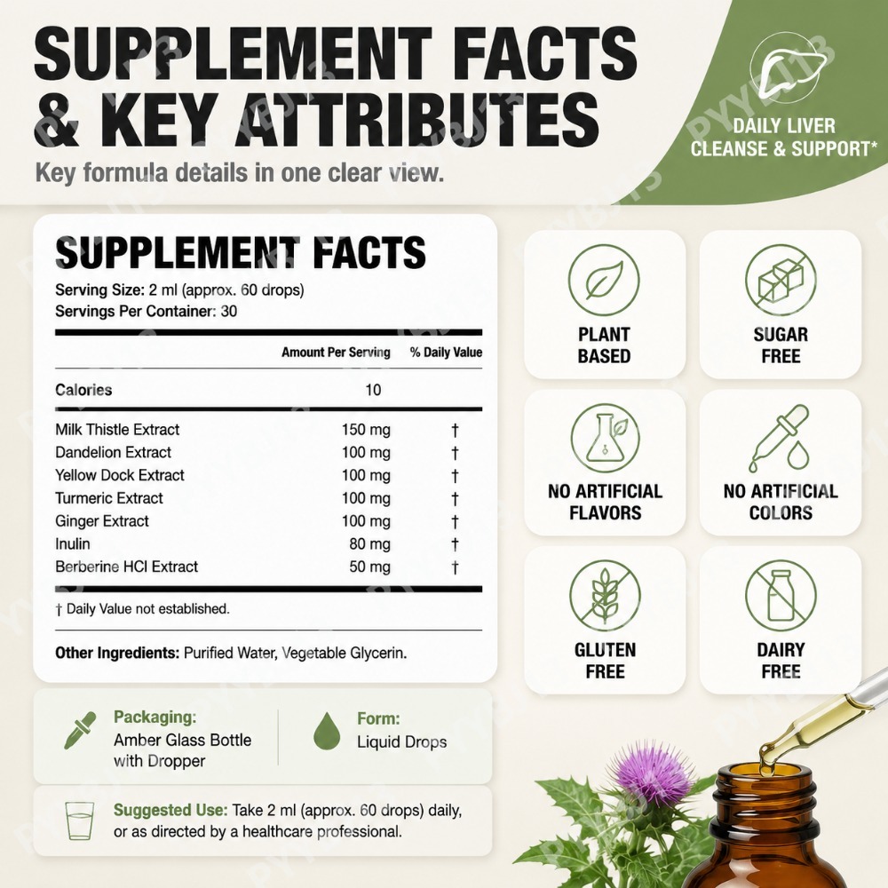 หยดบำรุงตับผสมเบอร์เบอรีน สารส - Herbal Wellness Formula บทวิจารณ์และราคา